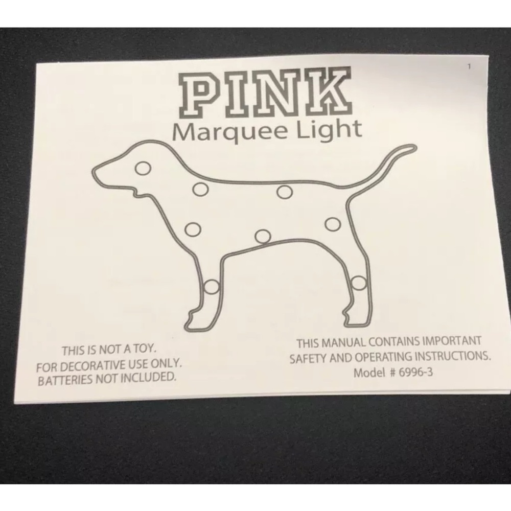 Victoria's Secret PINK Dog Marquee Lights NEW - Picture 7 of 8